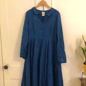 SonDeFlor Blue Linen Dress